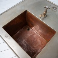 Ancien bar en bois et cuivre, 1920