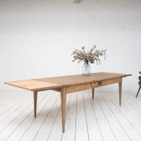 Grande table de ferme et ses allonges, début XXème