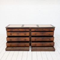 Large chest of drawers in walnut and stone, 19th century
