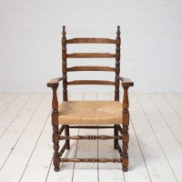 Paire de fauteuils paillés  1950