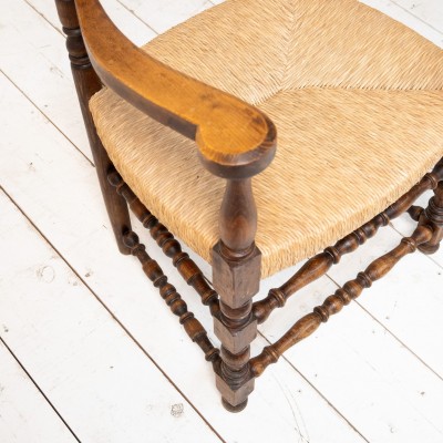 Paire de fauteuils paillés  1950