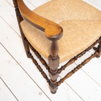 Paire de fauteuils paillés  1950