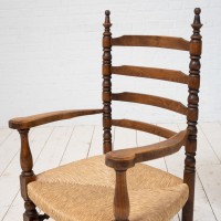 Paire de fauteuils paillés  1950