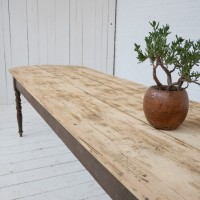 Grande table de communauté en bois, début XXème