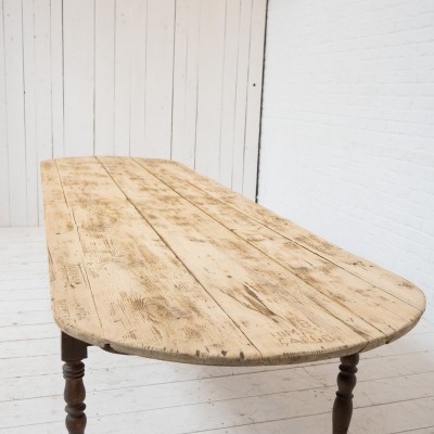 Large wooden community table, early 20th century
