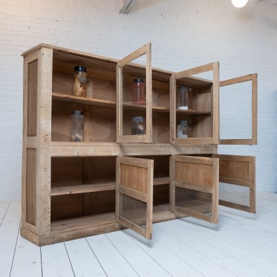 Ancienne vitrine en chêne 6 portes