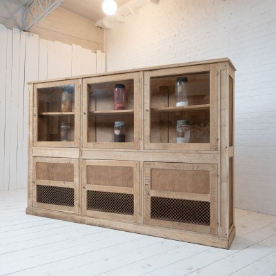 Ancienne vitrine en chêne 6 portes