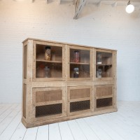 Ancienne vitrine en chêne 6 portes