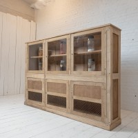 Ancienne vitrine en chêne 6 portes