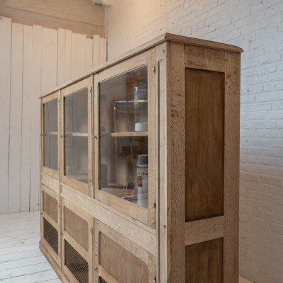 Ancienne vitrine en chêne 6 portes