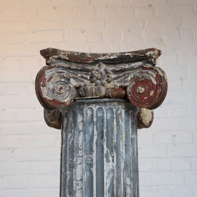 Paire de colonnes en zinc, XIXème