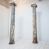 Paire de colonnes en zinc, XIXème