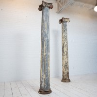 Paire de colonnes en zinc, XIXème