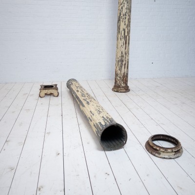 Paire de colonnes en zinc, XIXème