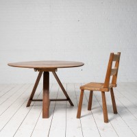 Ancienne table ronde de vigneron, fin XIXème