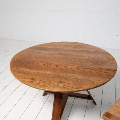 Antique winemaker's round table, late 19th century