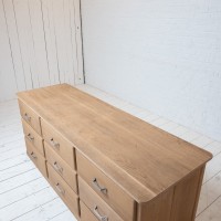 Ancien meuble de métier 9 tiroirs en chêne