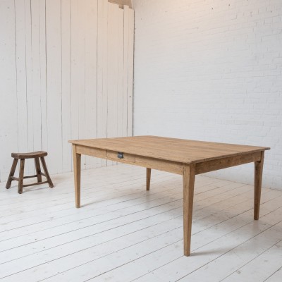 Large table de ferme en chêne, début XXème