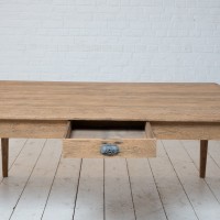 Large table de ferme en chêne, début XXème