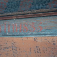 Armoire en bois polychrome, XIXème