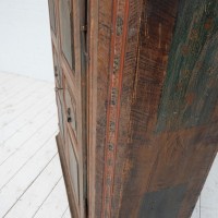 Wooden cabinet polychrome decoration, 19th