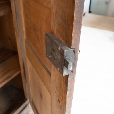 Wooden cabinet polychrome decoration, 19th