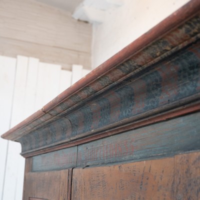 Armoire en bois polychrome, XIXème
