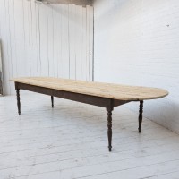 Grande table de communauté en bois, début XXème