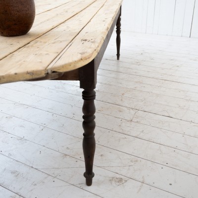 Large wooden community table, early 20th century