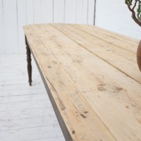 Grande table de communauté en bois, début XXème