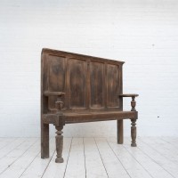 Antique wooden bench, early 20th century