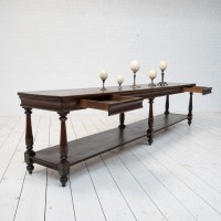 Grande table de drapier en chêne, début XXème