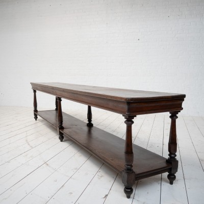 Grande table de drapier en chêne, début XXème