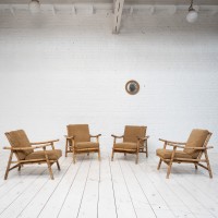 Set of bamboo armchairs, 1960s