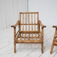 Set of bamboo armchairs, 1960s