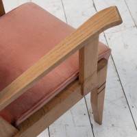 Oak armchair by Charles Dudouyt, France 1940