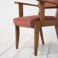 Oak armchair by Charles Dudouyt, France 1940