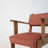 Oak armchair by Charles Dudouyt, France 1940