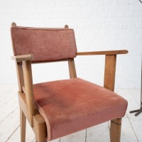 Oak armchair by Charles Dudouyt, France 1940