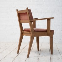 Oak armchair by Charles Dudouyt, France 1940