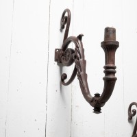 Set of cast iron wall sconces, Paris, 1900