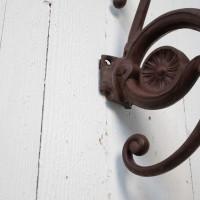 Set of cast iron wall sconces, Paris, 1900