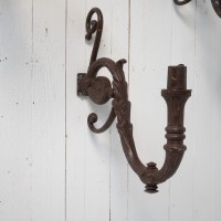 Set of cast iron wall sconces, Paris, 1900