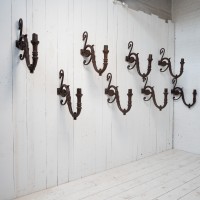 Set of cast iron wall sconces, Paris, 1900