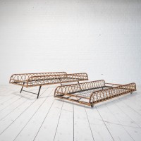 1 to 2 rattan beds, France 1960