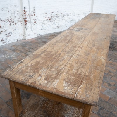 Ancienne grande table de drapier en bois