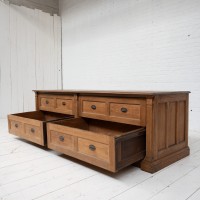 Meuble de mercerie en chêne, 1920