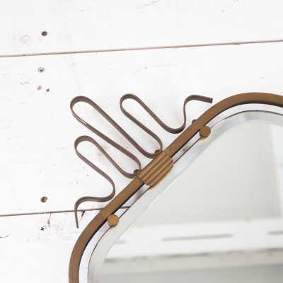 Italian Brass mirror, 1950