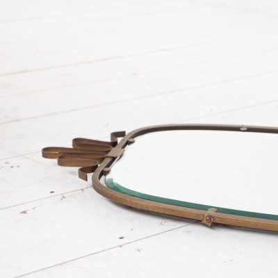 Italian Brass mirror, 1950