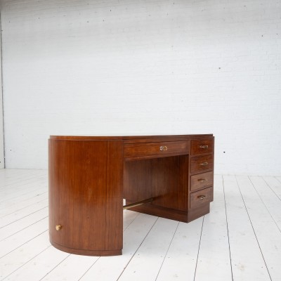 Bureau Art Déco en palissandre à 5 tiroirs – France, vers 1930